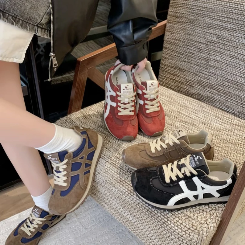 「沐芊」阿甘鞋登山鞋复古德训鞋轻便休闲鞋时尚女士