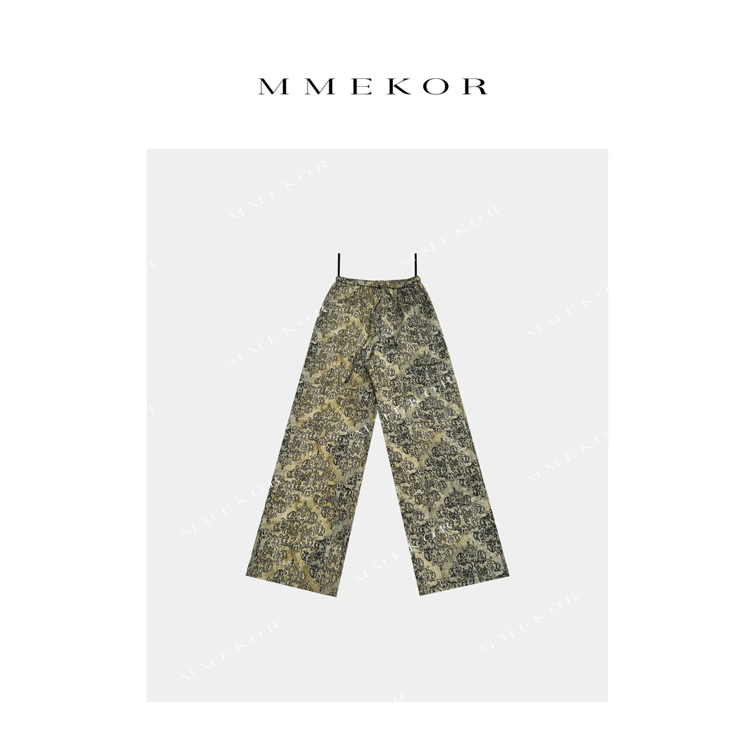 MMEKOR“蔓藤花裤” 2025新款静奢老钱风小众休闲裤 79816