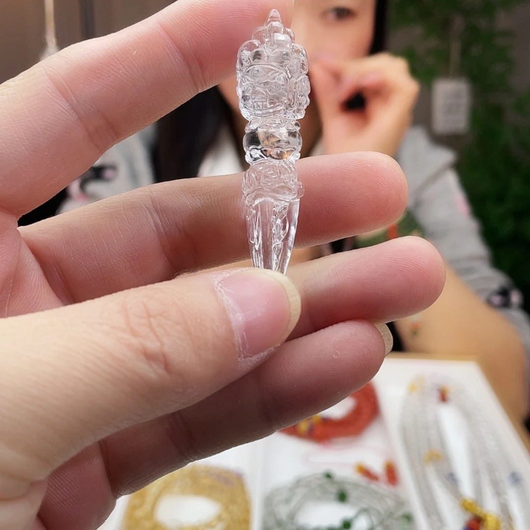 未镶嵌颈饰水晶天然水晶5cm+普巴金刚橛