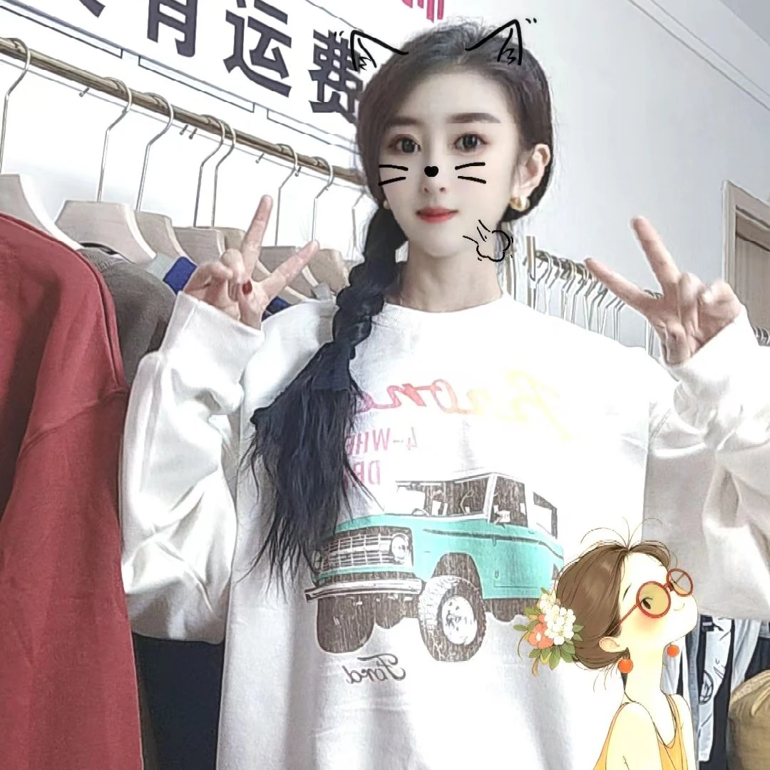 外贸休闲大板女装卫衣064