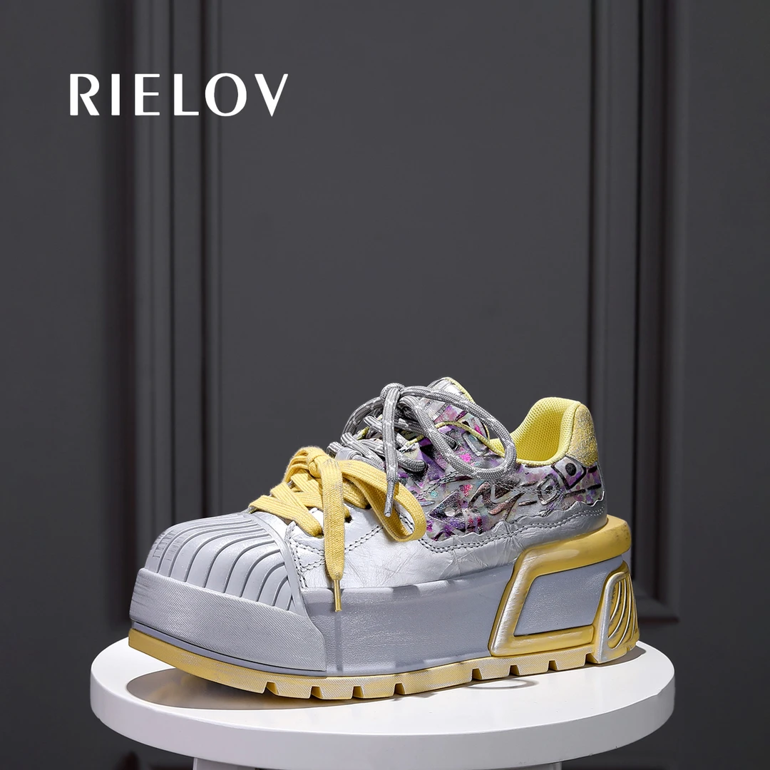 RIELOV【丽】增高7.5cm时尚潮流百搭女士休闲鞋 9901-21