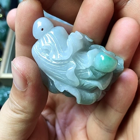颈饰未镶嵌翡翠福豆豆珠宝翡翠颈饰