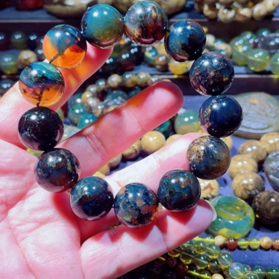 未镶嵌琥珀手链天然