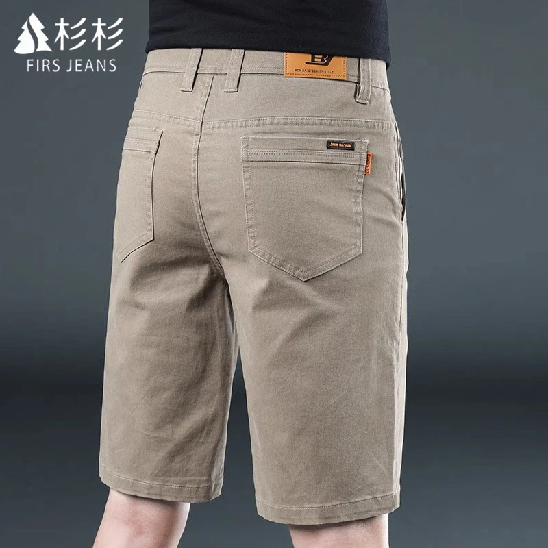 FIRS JEANS杉杉高端中裤夏季男士商务舒适时尚百搭休闲裤五分裤子
