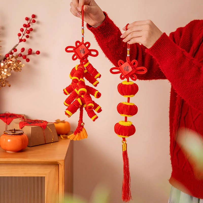 2026新年手工礼物儿童diy材料包幼儿园马年元旦益智编织过年挂饰