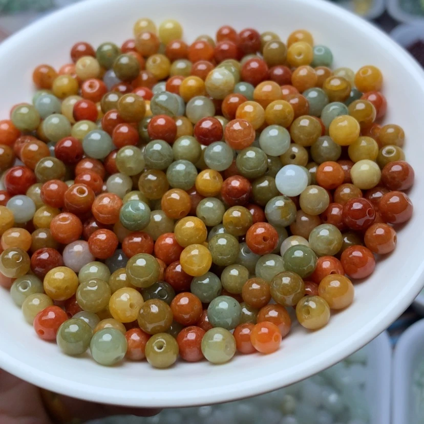 【闪购商品】未镶嵌手链翡翠卡5.8mm多宝珠50颗