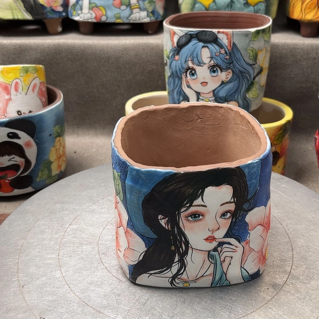 紫砂花盆人物福利