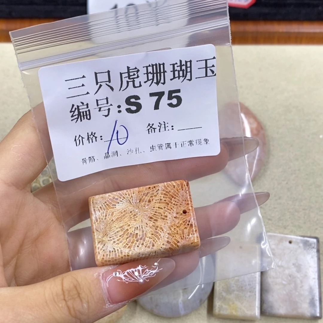 硅化珊瑚（珊瑚玉）t足银镀金镶嵌北*
