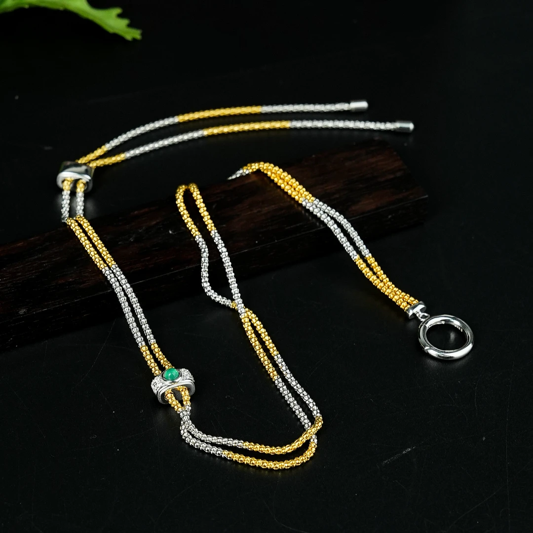 925银银制品 R*双色项链@YMG05121598@