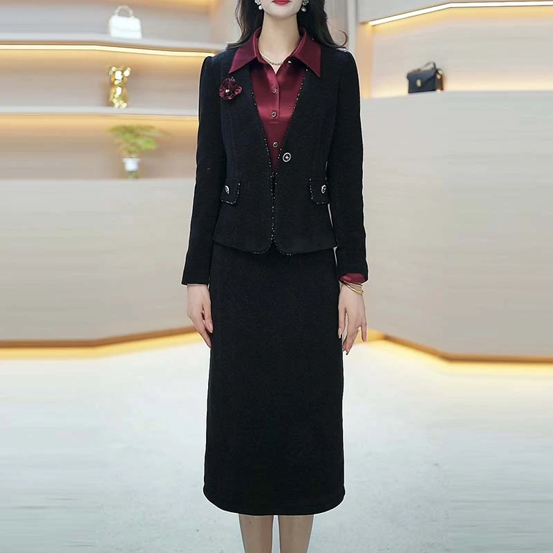 2025早春新款A2400气质遮肉显瘦大码连衣裙女修身女装连衣裙