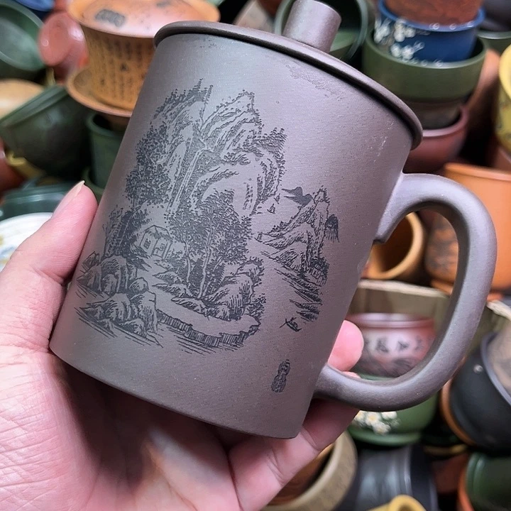 紫砂茶杯全手工紫砂主人杯