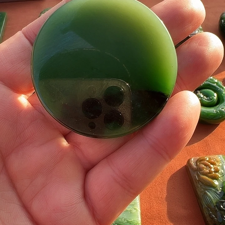 和田玉（碧玉）未镶嵌吊坠(不含链)