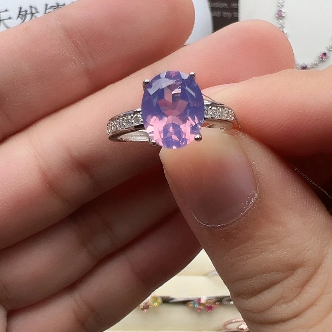 戒指银S925镶嵌水晶