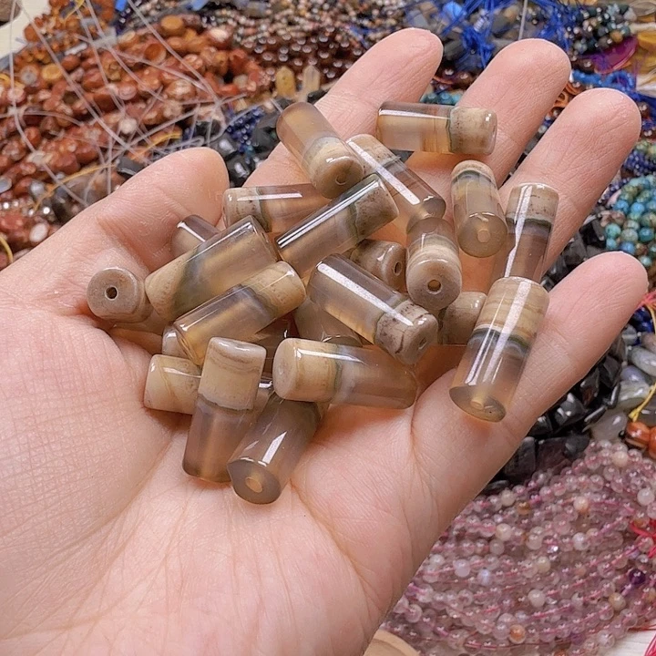 水晶珠宝半成品未镶嵌半盆玛恼配件一颗