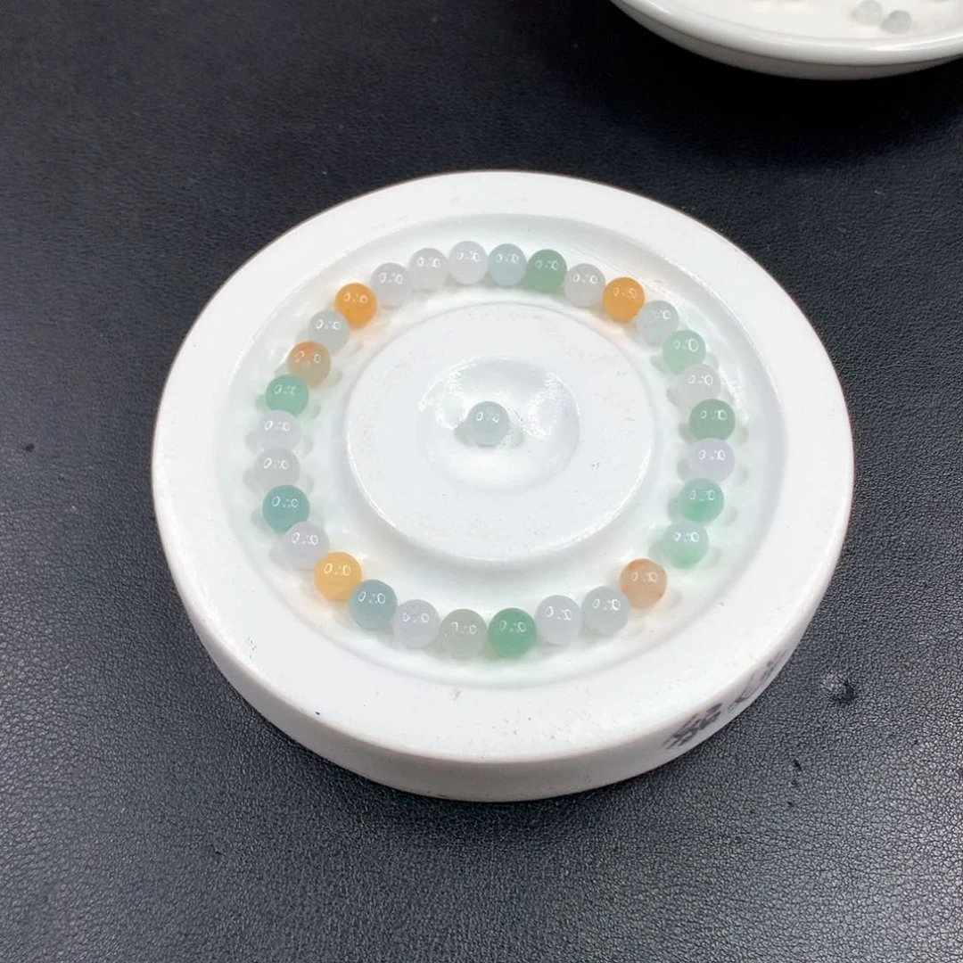 未镶嵌手链翡翠翡翠散珠多样性发一