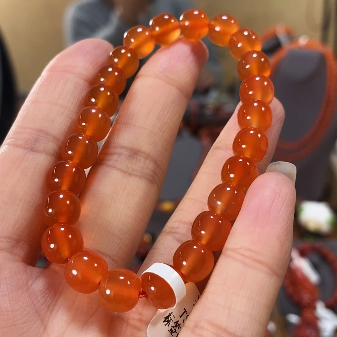 未镶嵌单圈8mm原矿南红玛瑙