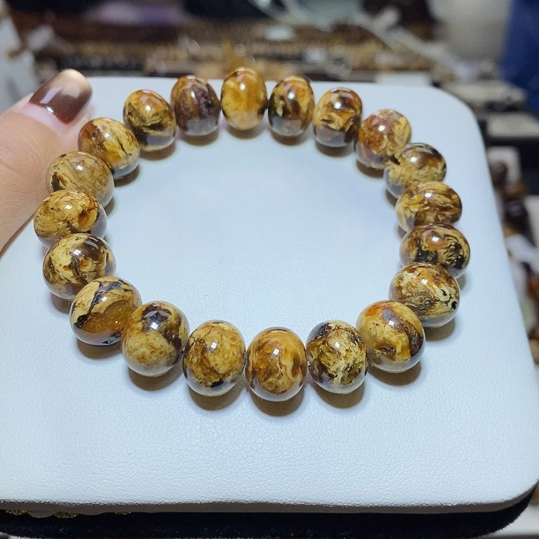 琥珀未镶嵌裸石老黄花12福利