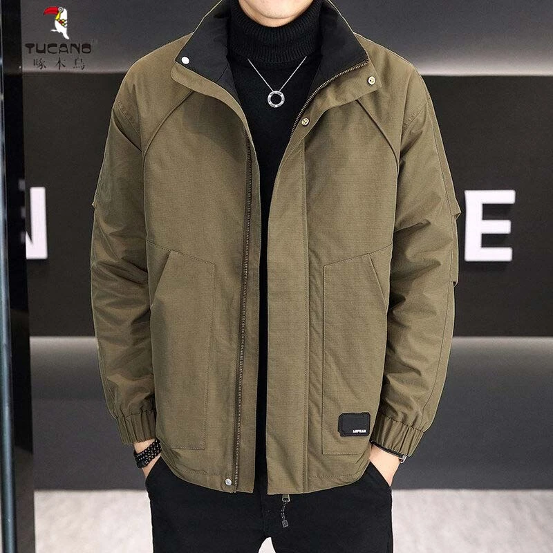 TUCANO/啄木鳥2025春秋休闲新款简约潮流男士夹克个性帅气潮外套