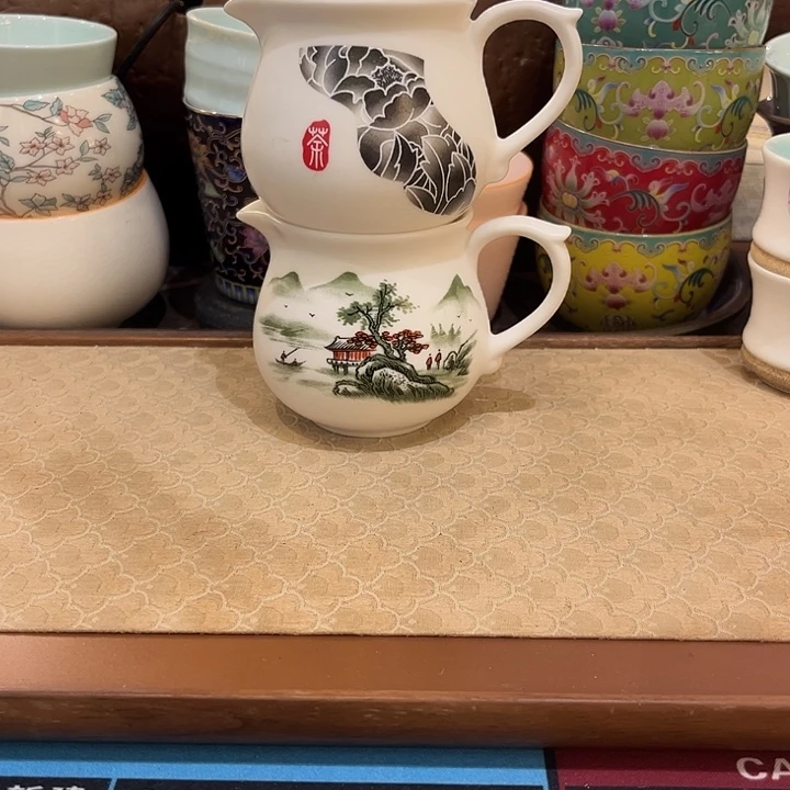 瓷片陶瓷公杯微瑕2个