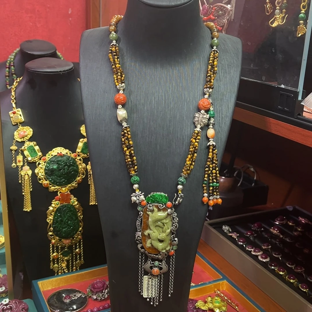 翡翠银S925镶嵌套链