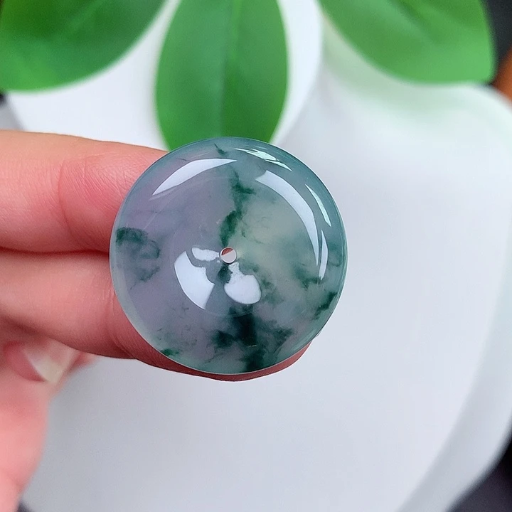 颈饰未镶嵌翡翠平安扣 24.3x6.4mm