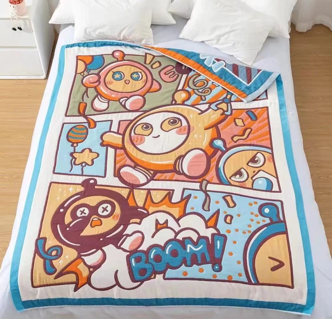 【蛋仔派对】120*150cm纯棉多层加厚泡芙被