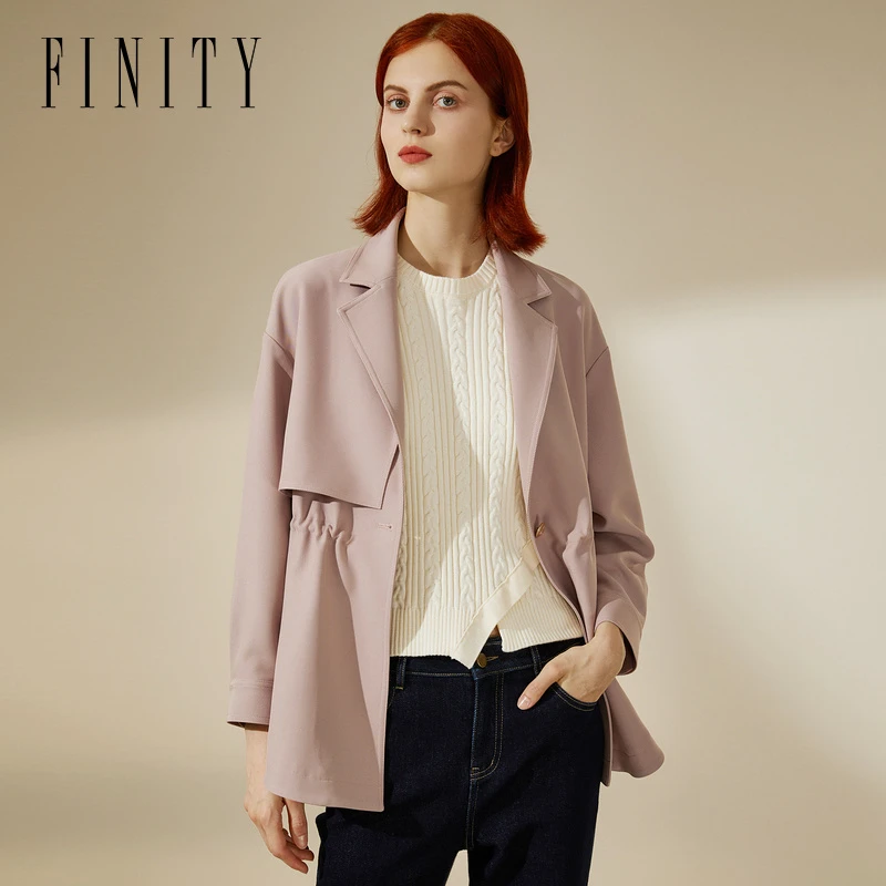 【三姐妹】FINITY 懒人风衣-不易皱新款风衣气质通勤 F21V8A04F1