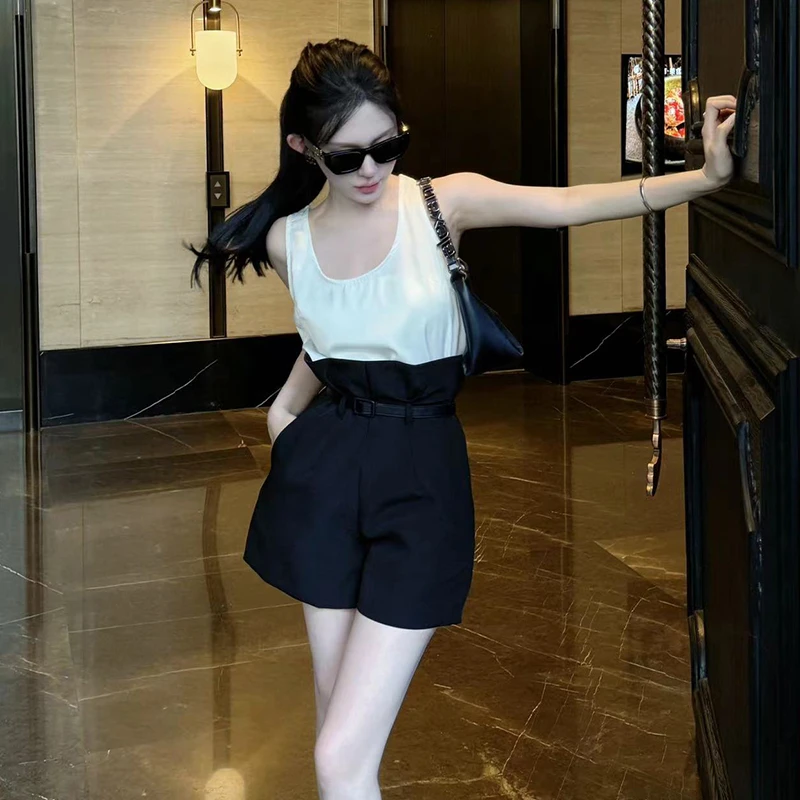 XIA²夏夏【名媛舞会】质感背心花苞裤套装  SS/ULI4494