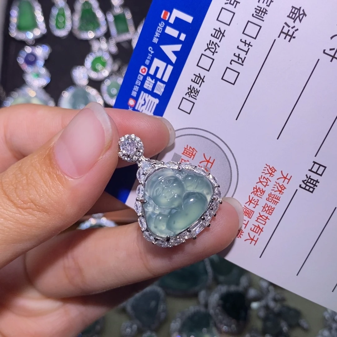 翡翠未镶嵌颈饰天然