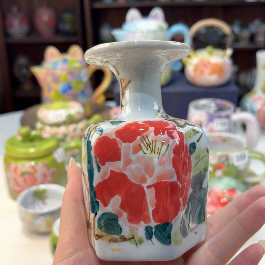 景德镇手绘高温釉下彩陶瓷茶具
