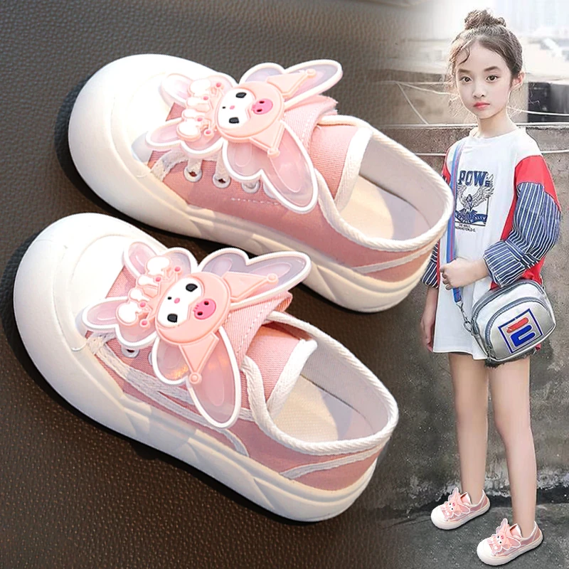 阿童木女童帆布鞋2025秋款儿童库洛米运动鞋女孩透气休闲板鞋爆款