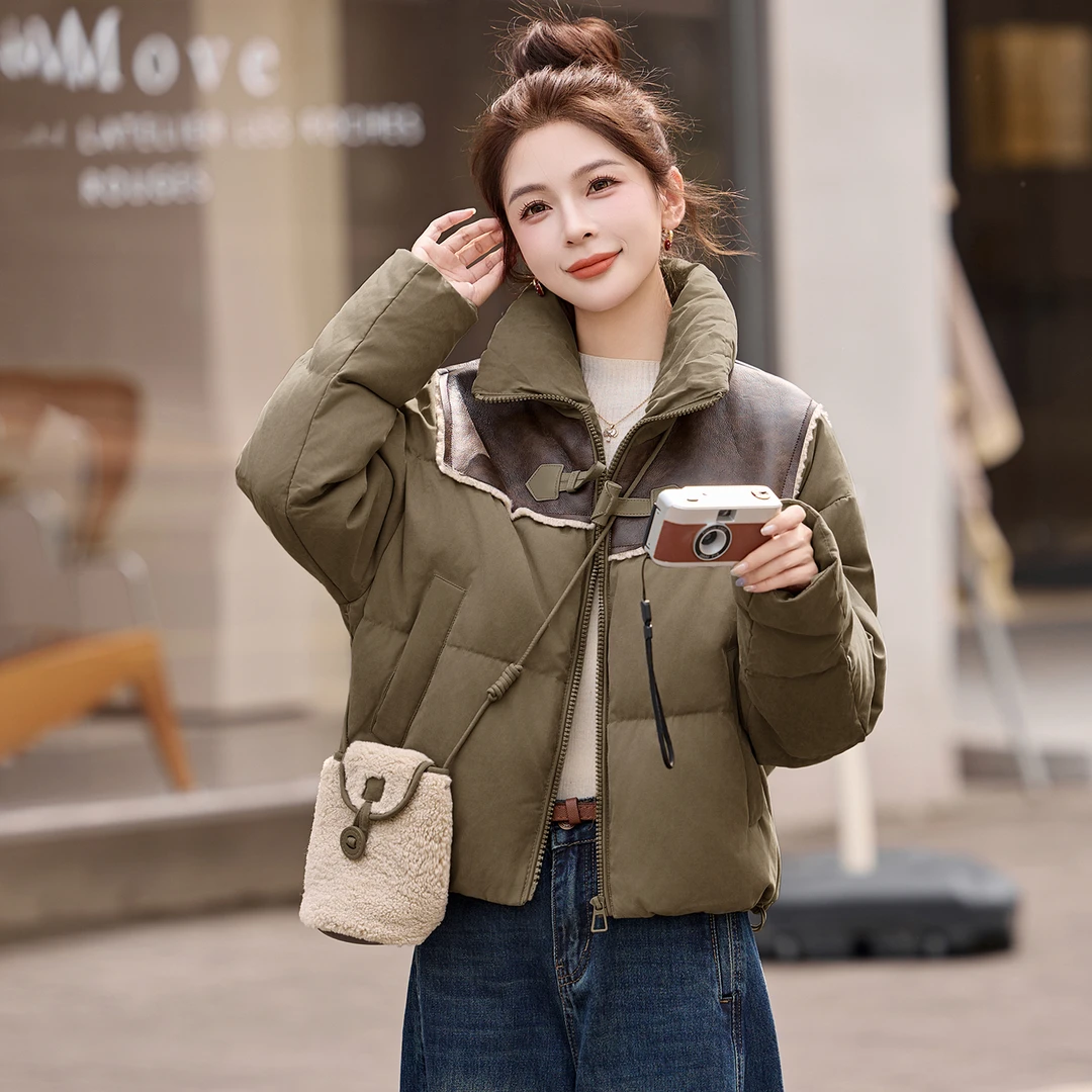 短款立领羽绒服女小个子冬季2025新款超好看流行保暖面包服厚外套