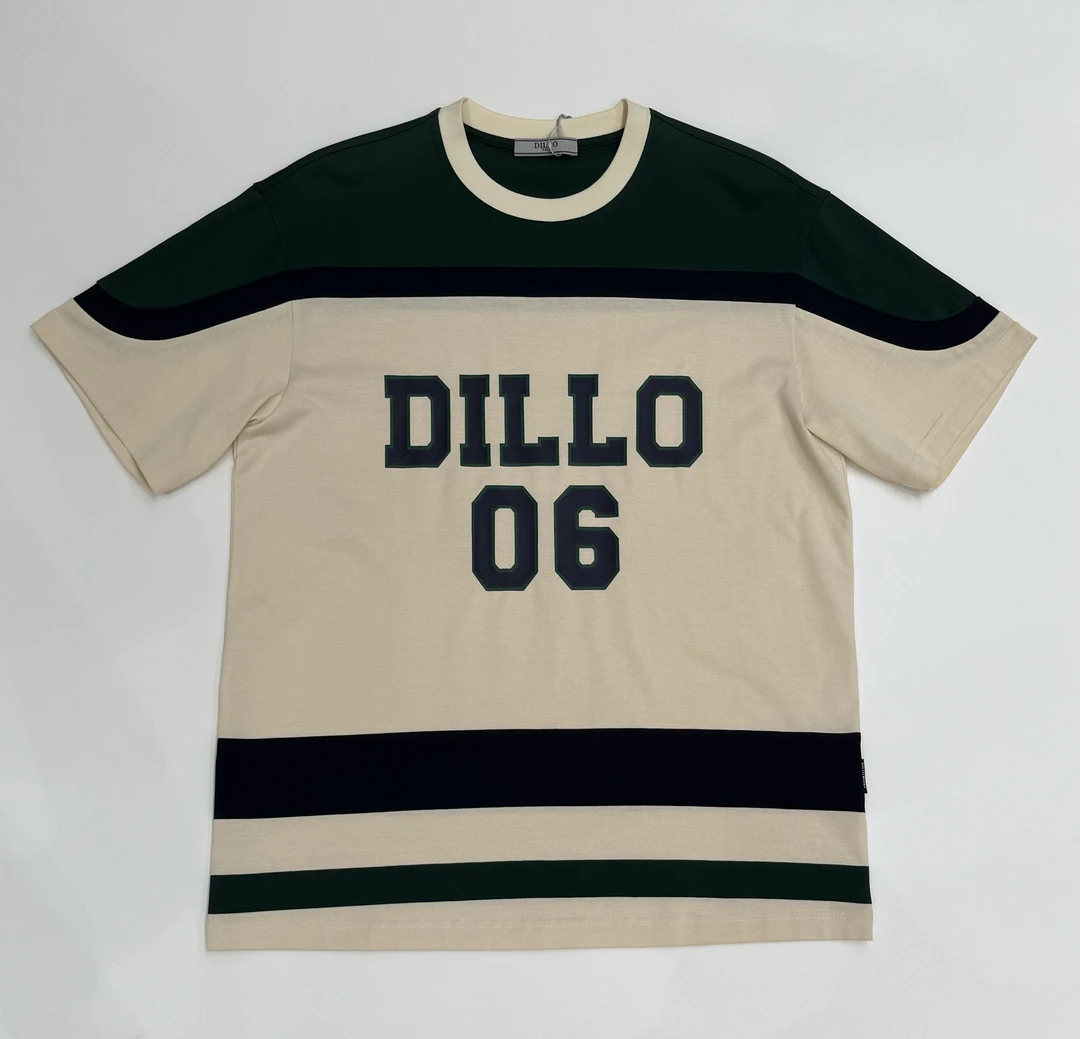 DILLO 2025春夏新款时尚百搭微阔短袖