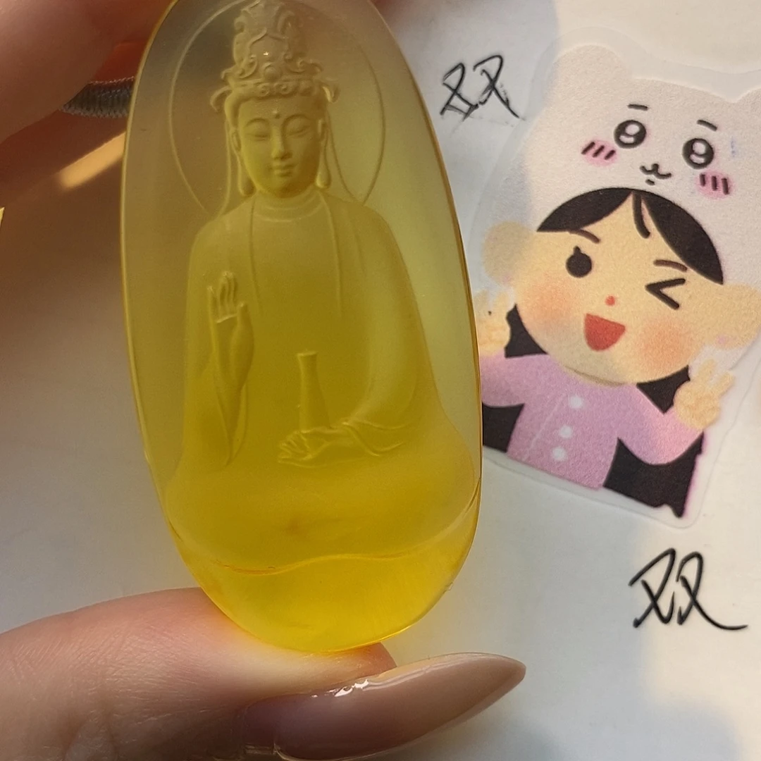 定制琥珀未镶嵌观音