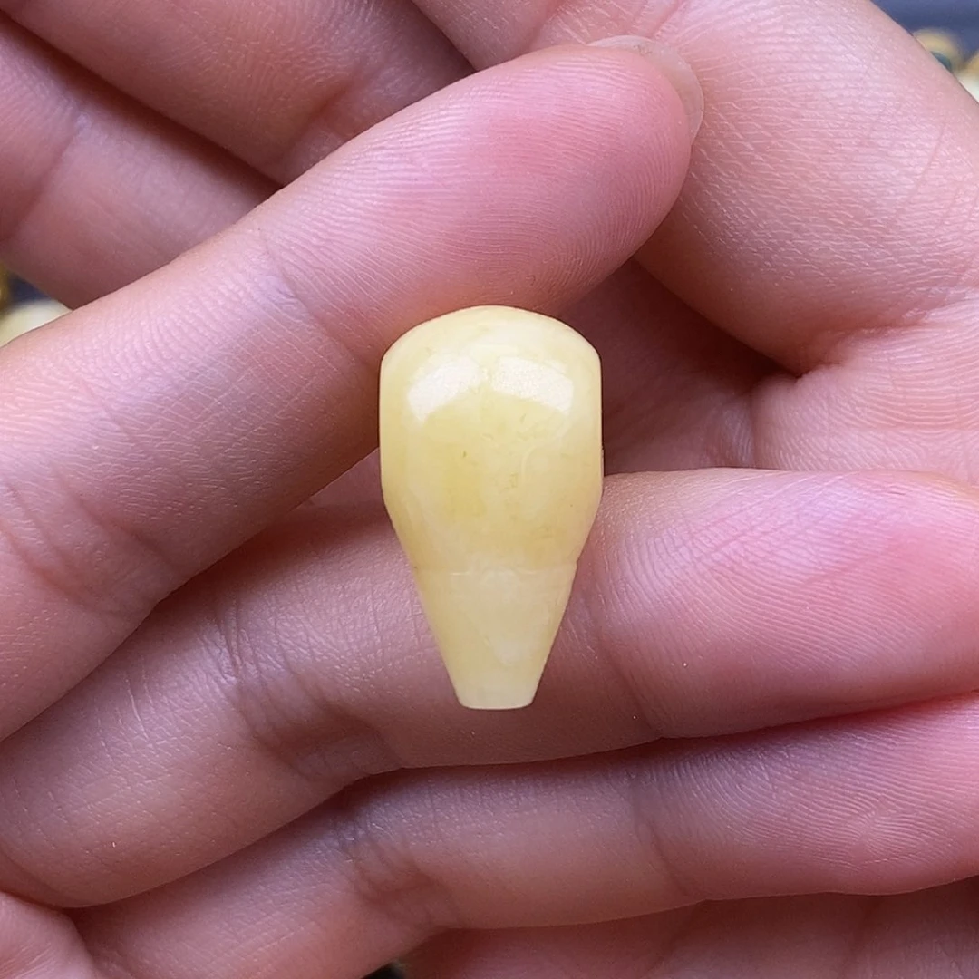 未镶嵌琥珀裸石12.6mm 蜜蜡三通