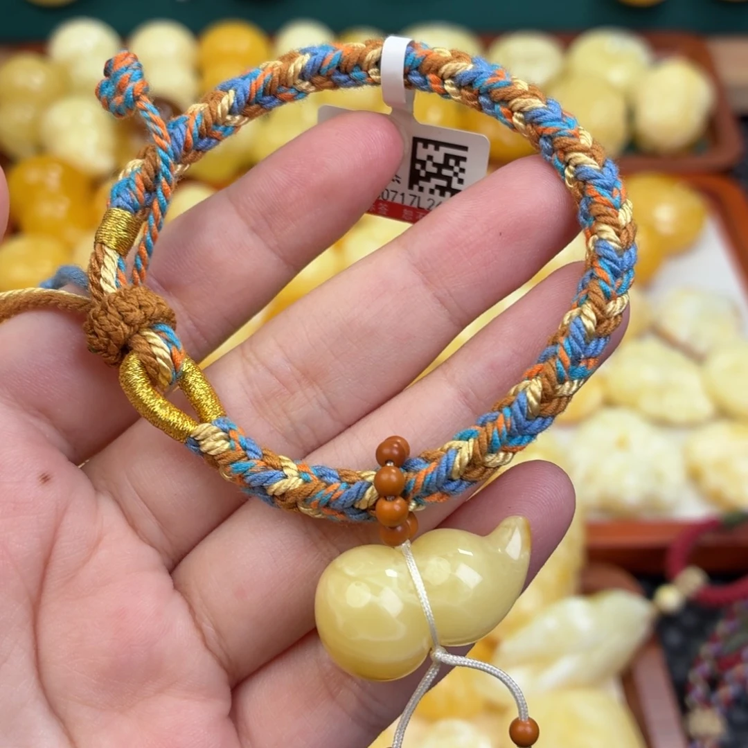 蜜蜡未镶嵌毛衣链蜜蜡