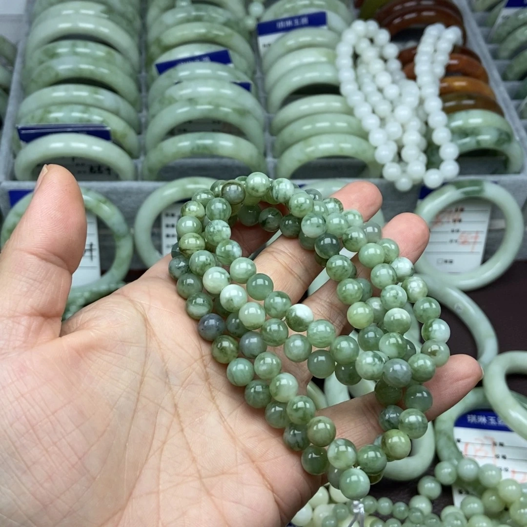 蛇纹石玉未镶嵌手链