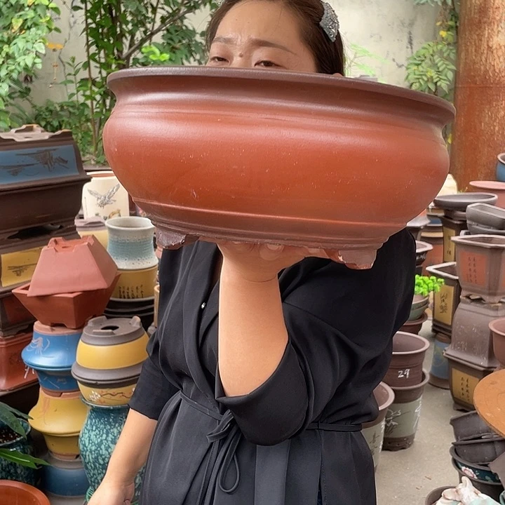 仿古鱼缸小花盆紫砂花盆紫砂