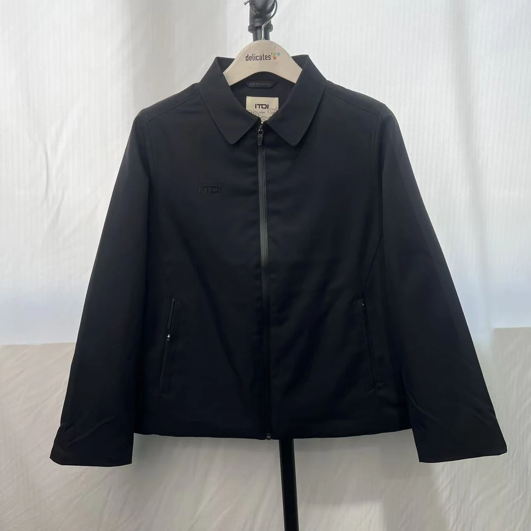 AF-7 ITI 25秋季新款女款黑色抗静电防泼水翻领夹克外套 22908