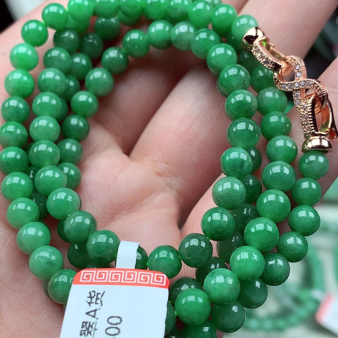 翡翠未镶嵌毛衣链翡翠