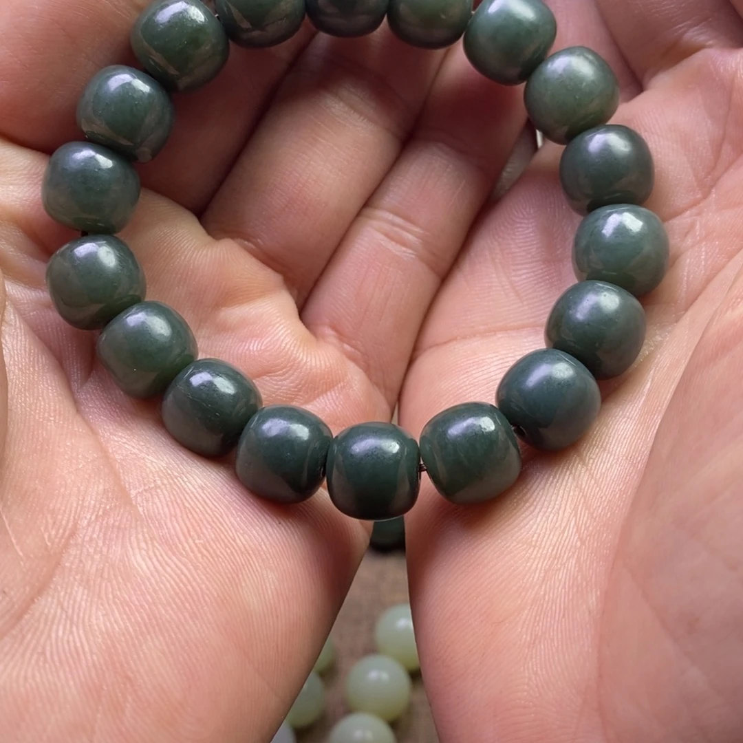 和田玉手串未镶嵌六**顺