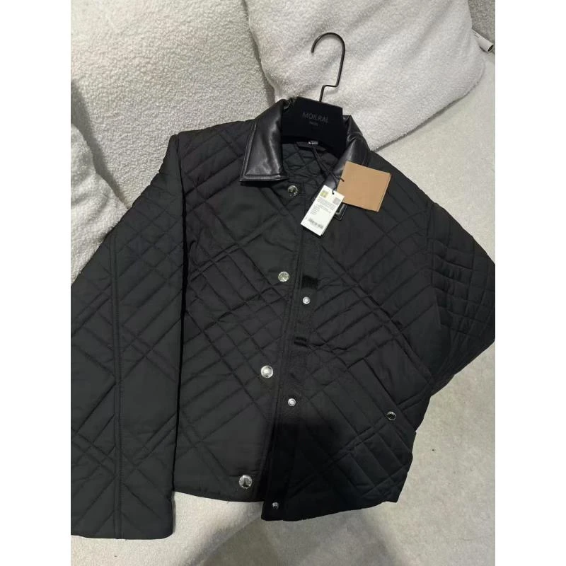 秋冬衬衫领轻薄棉服女款休闲修身外套00011