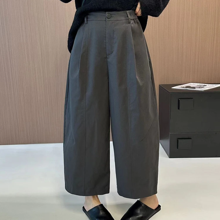 niurui纽芮25155九分气球裤女2025秋季宽松显瘦休闲裤简约阔腿裤