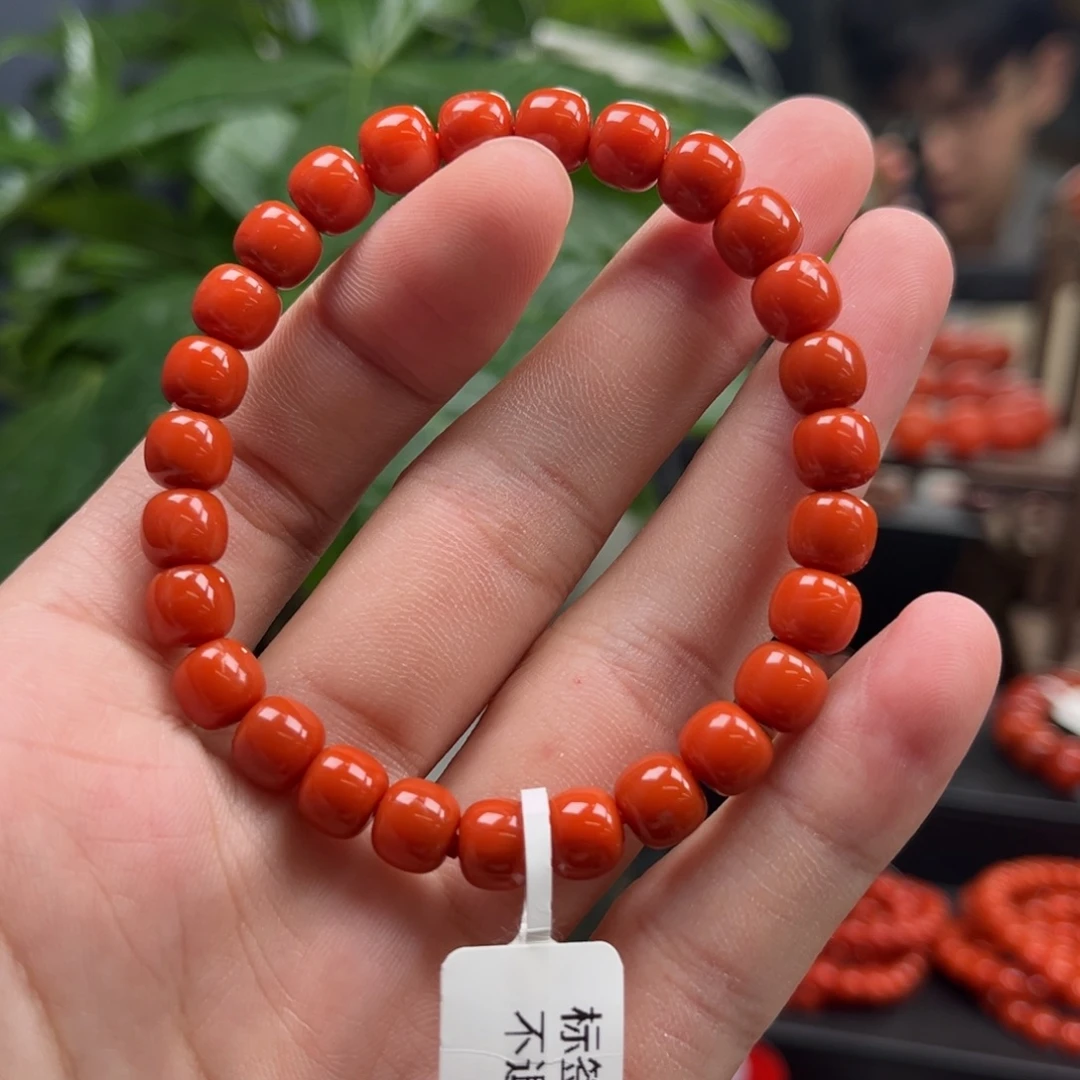 南红玛瑙未镶嵌手串保山冷水河老型手串7+