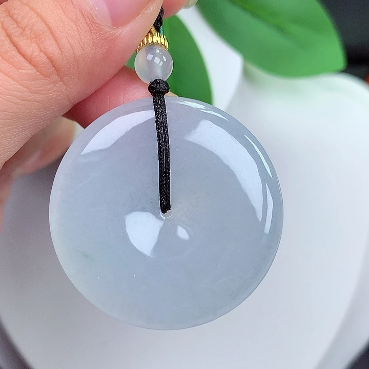 颈饰未镶嵌翡翠平安扣 36.9x5.3mm