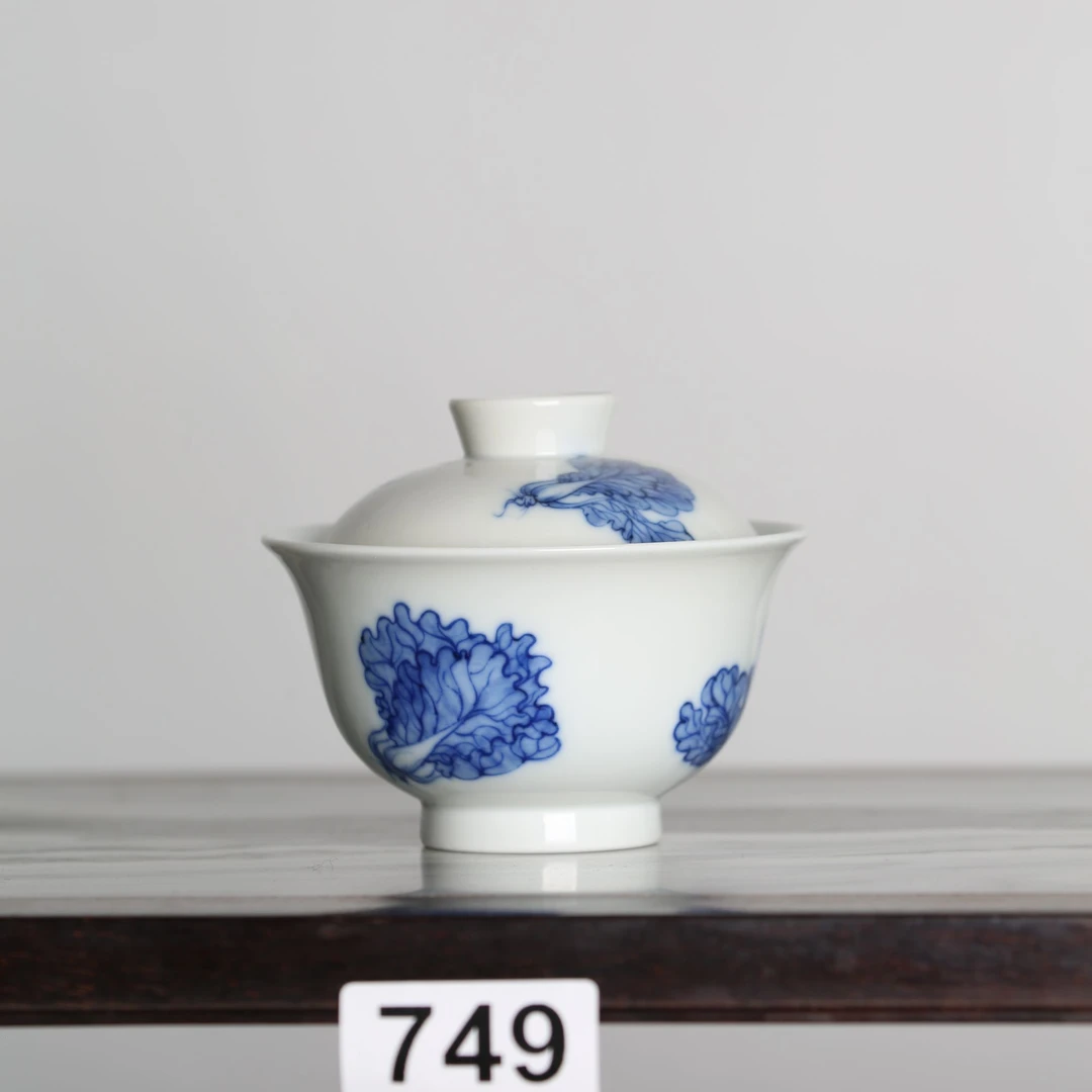 WJD#93百财盖碗 高端手作瓷器