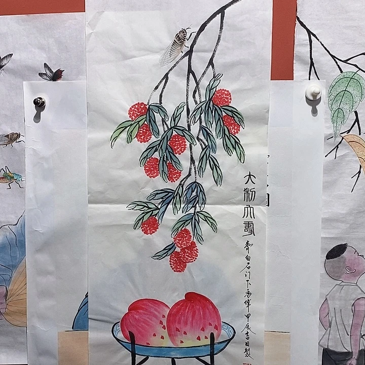 国画冯伟老师手绘国画作品音浩