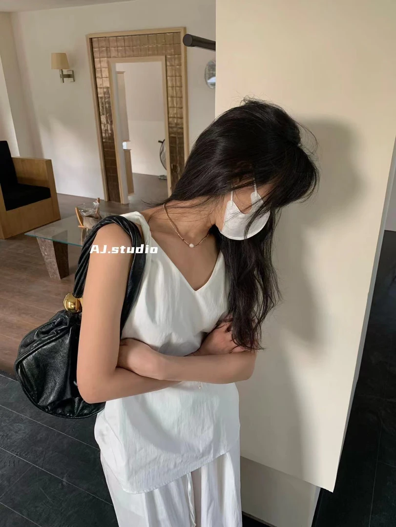 AJ 福（1ajx95162#）扭扭肩带衬衫面料 背心吊带 6-16