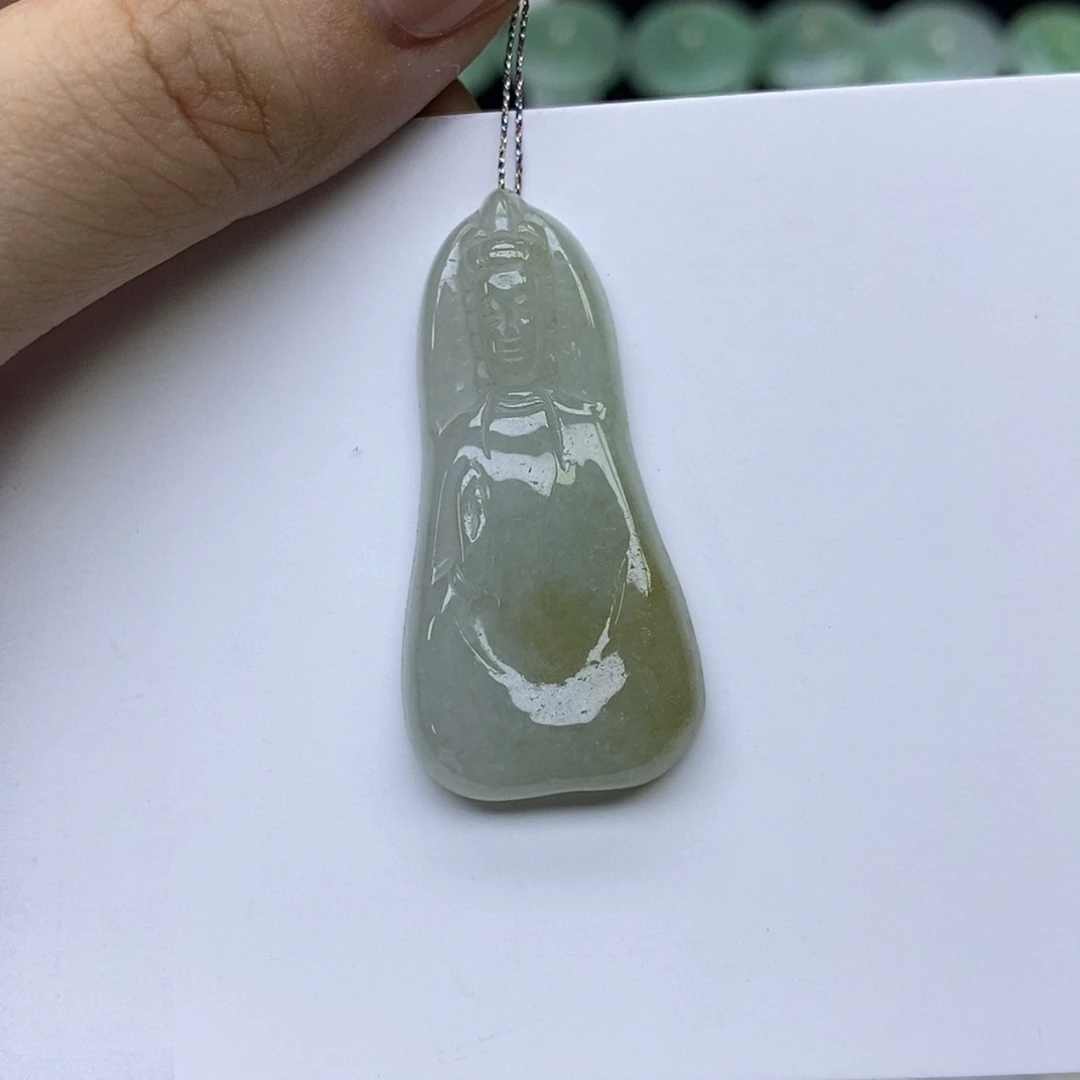【闪购商品】颈饰未镶嵌翡翠素衣观音