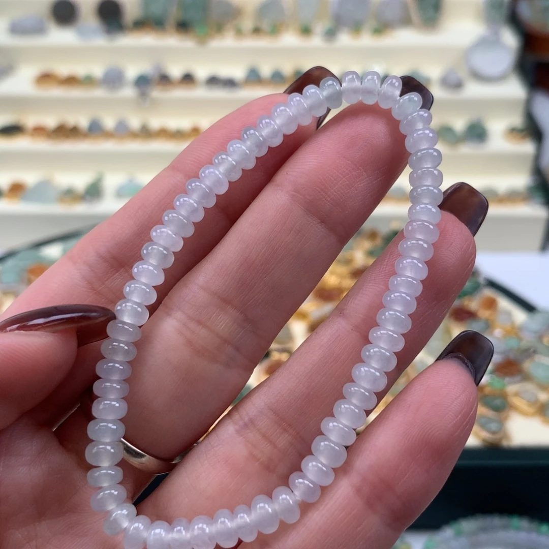 翡翠散珠鼓珠手串